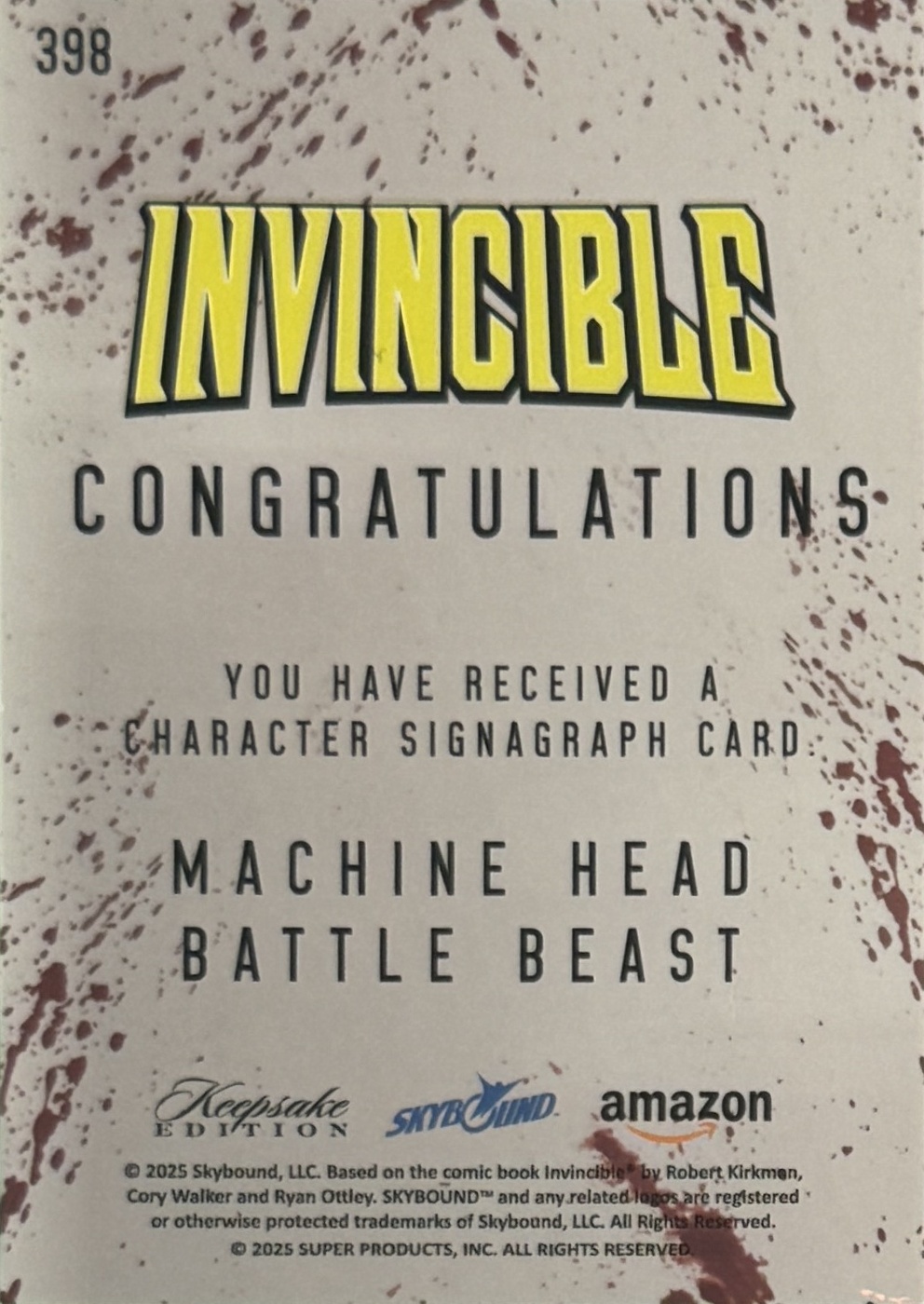 Machine Head/Battle Beast back card image