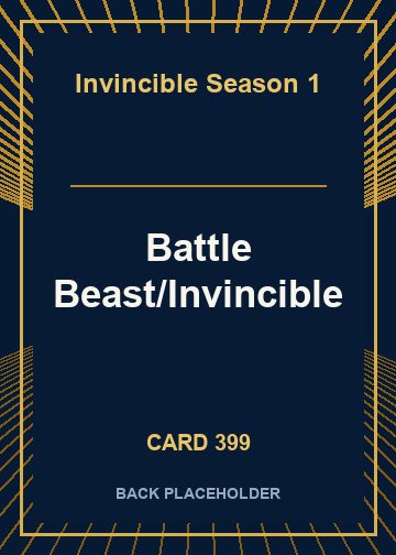 Battle Beast/Invincible back card image