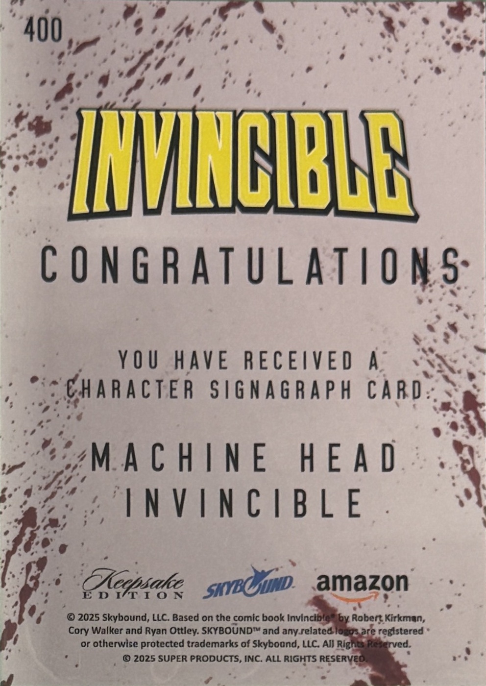 Machine Head/Invincible back card image
