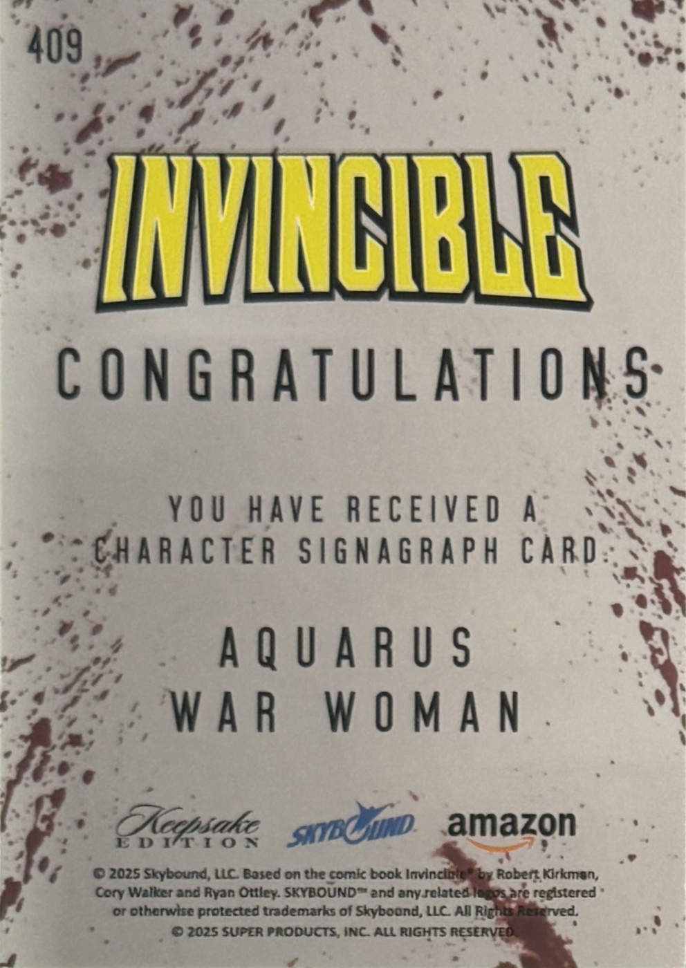 Aquarus/War Woman back card image