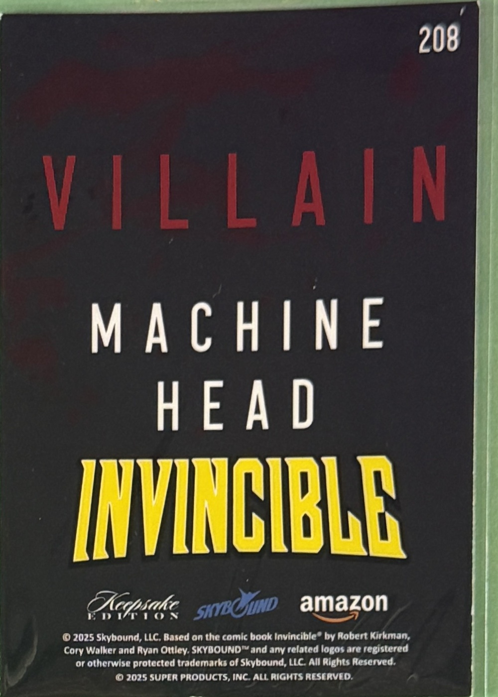 Machine Head back card image