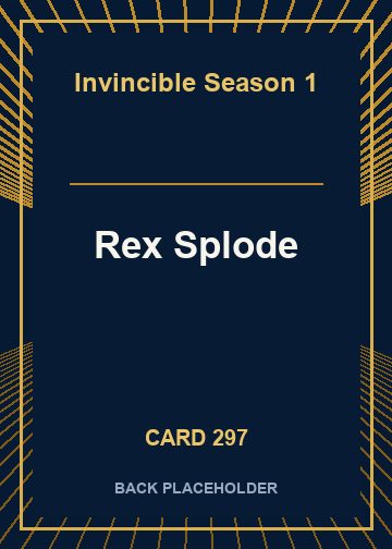 Rex Splode back card image