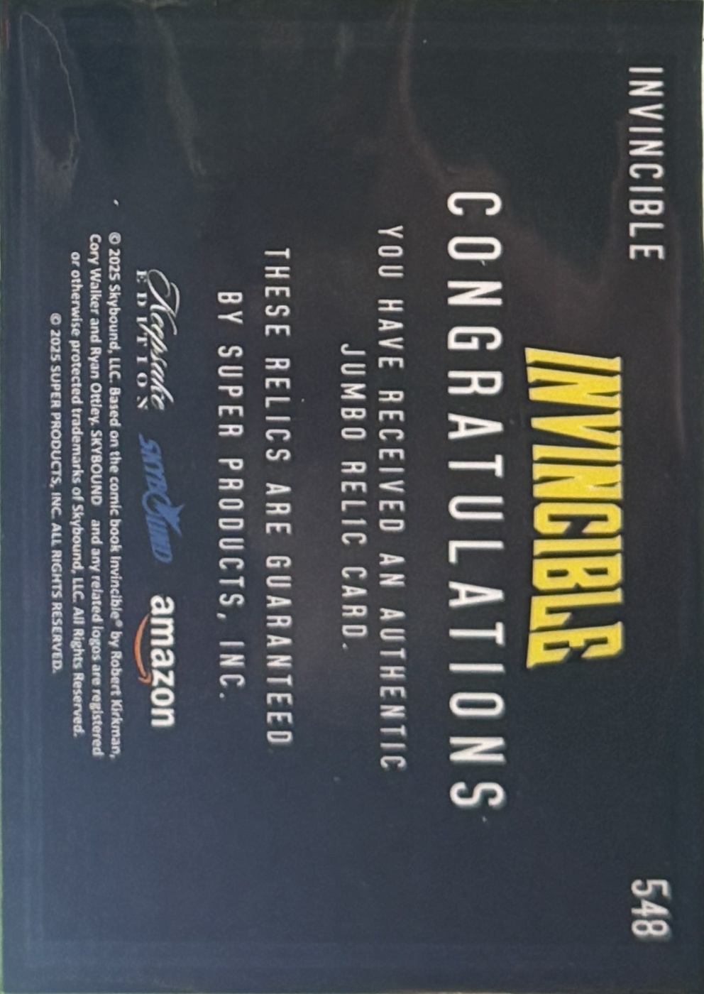 Invincible back card image