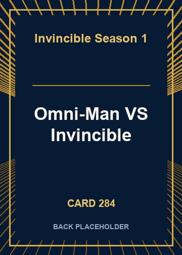 Omni-Man VS Invincible back card image