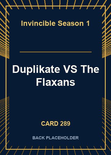 Duplikate VS The Flaxans back card image