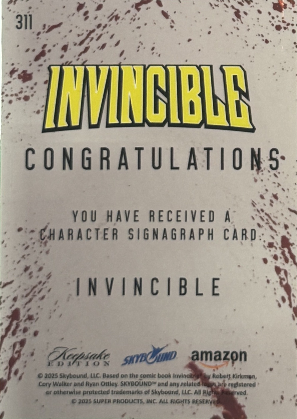 Invincible back card image