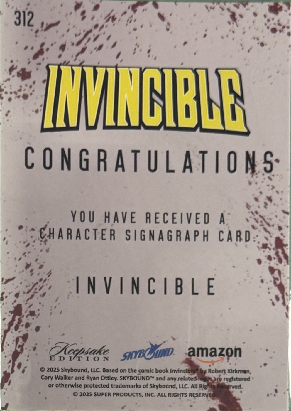 Invincible back card image