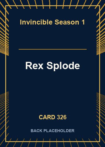 Rex Splode back card image