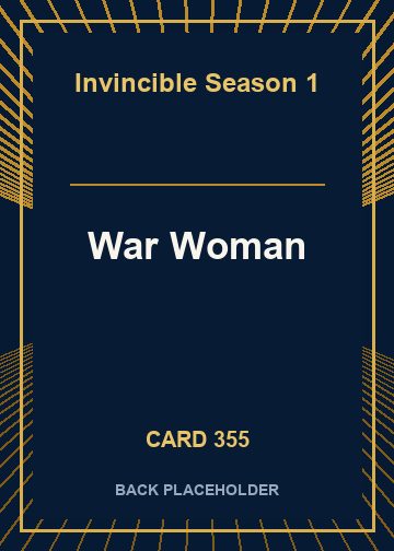 War Woman back card image