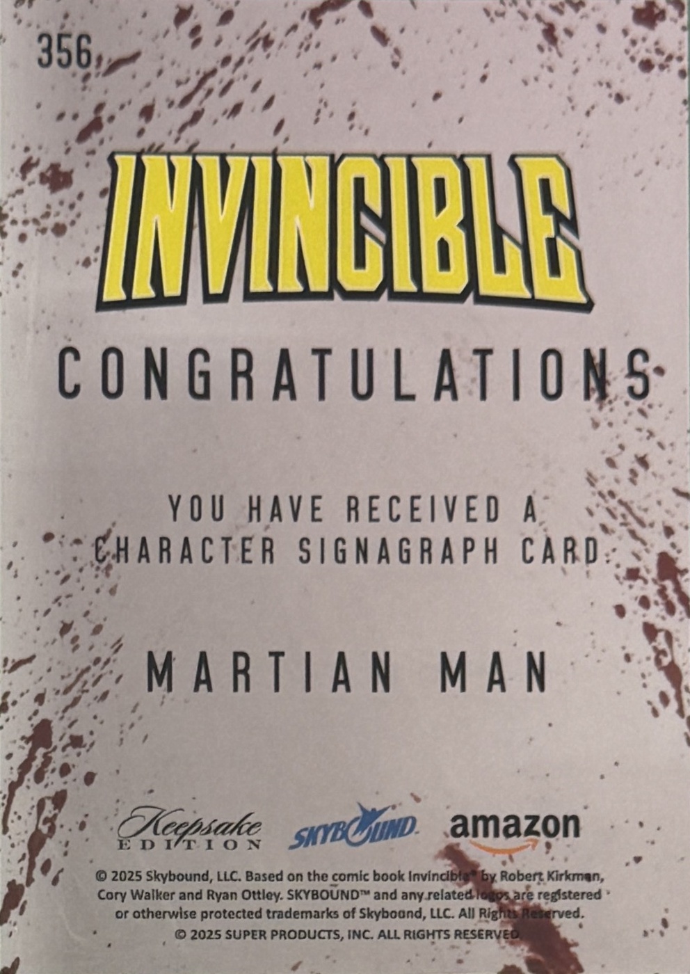 Martian Man back card image