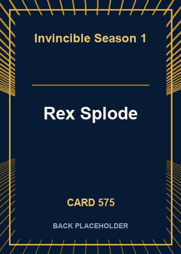 Rex Splode back card image