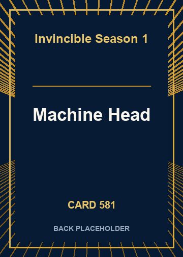 Machine Head back card image