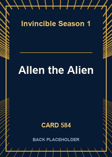 Allen the Alien back card image