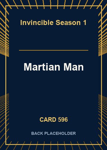 Martian Man back card image
