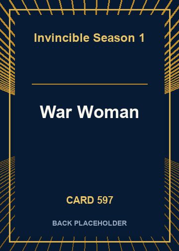 War Woman back card image