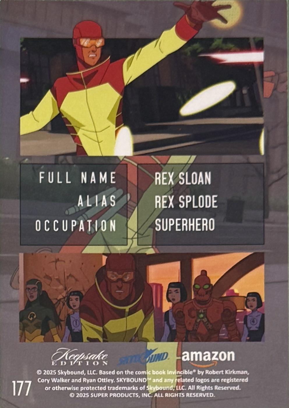 Rex Splode back card image