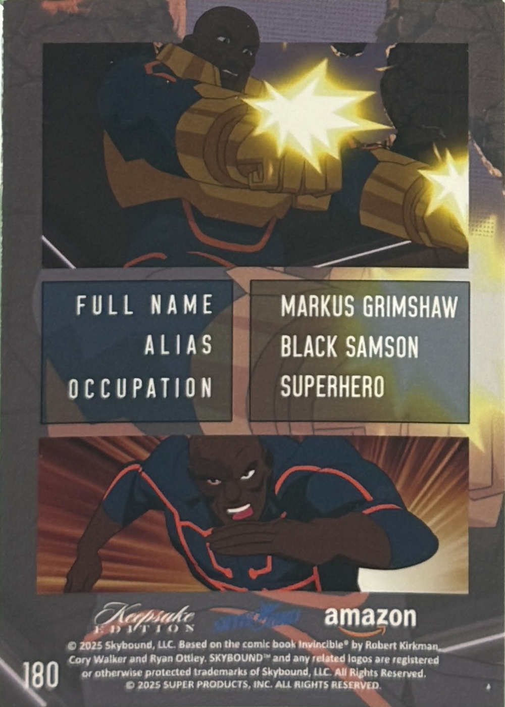 Black Samson back card image