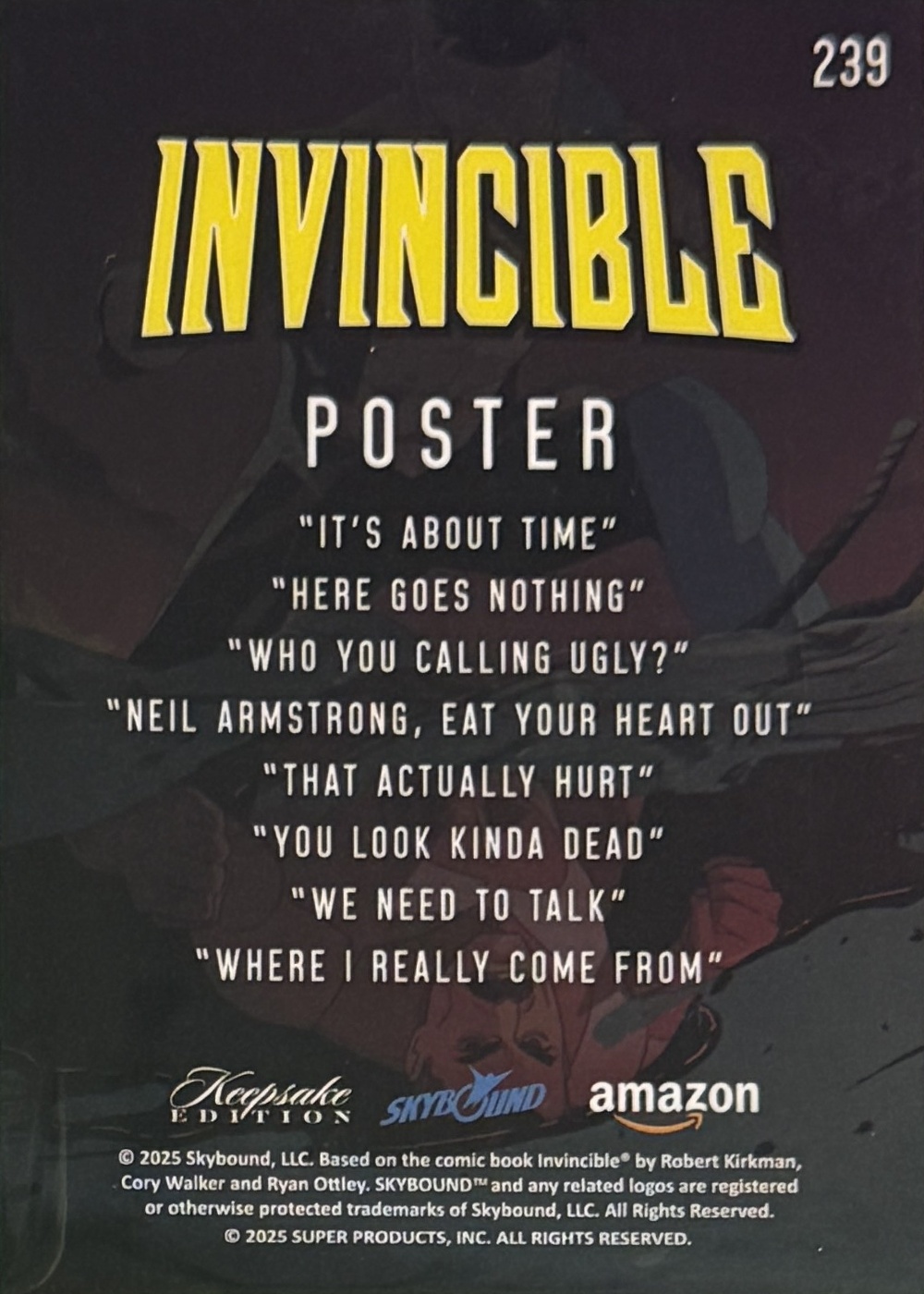 Invincible back card image