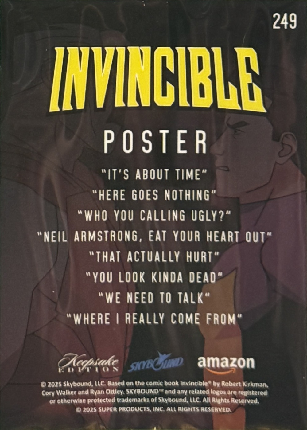 Omni Man vs Invincible back card image