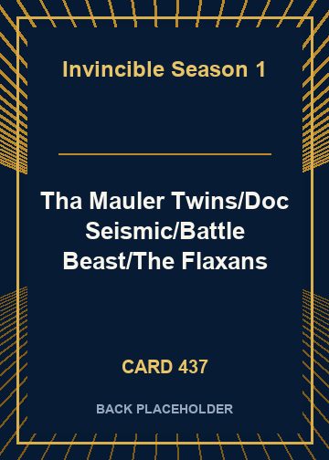 Tha Mauler Twins/Doc Seismic/Battle Beast/The Flaxans back card image