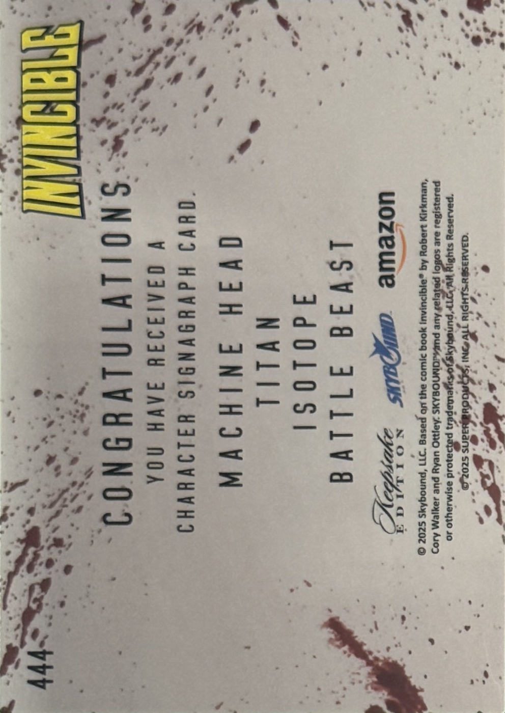 Machine Head/Titan/Isotope/Battle Beast back card image