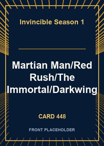 Martian Man/Red Rush/The Immortal/Darkwing front card image