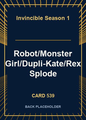 Robot/Monster Girl/Dupli-Kate/Rex Splode back card image
