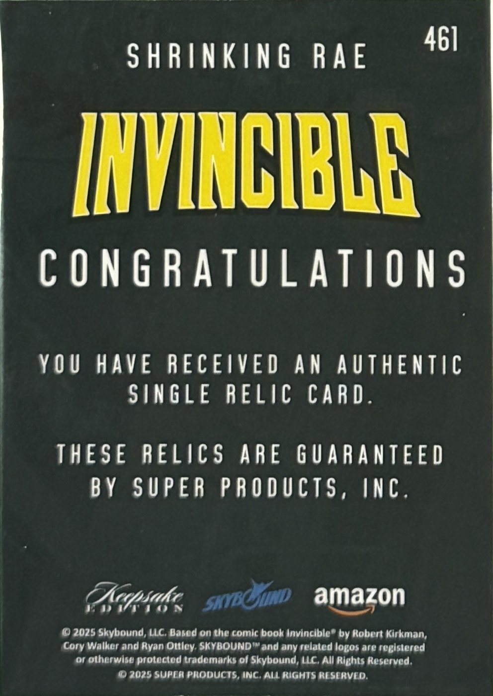 Shrinking Rae back card image