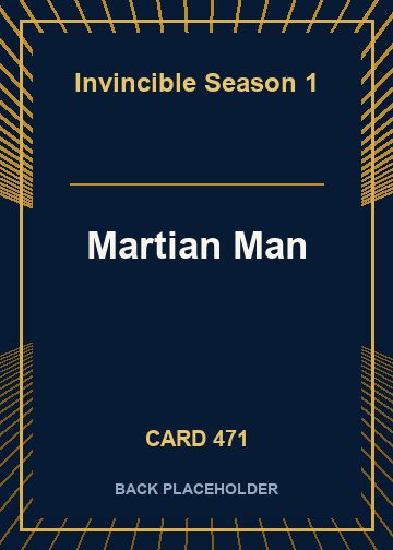 Martian Man back card image