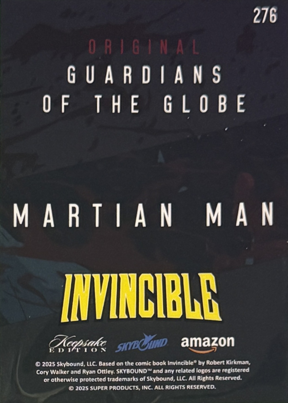 Martian Man back card image