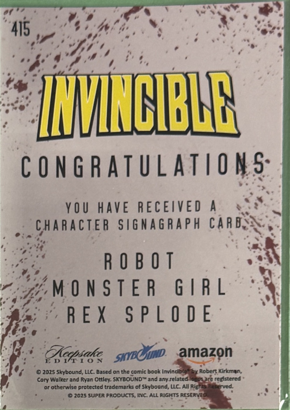 Robot/Moster Girl/Rex Splode back card image