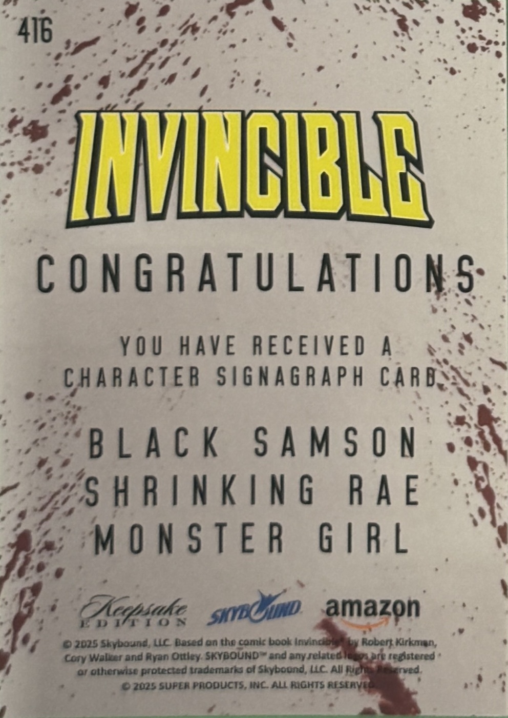 Black Samson/Shrinking Rae/Monster Girl back card image