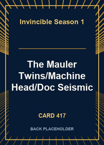 The Mauler Twins/Machine Head/Doc Seismic back card image