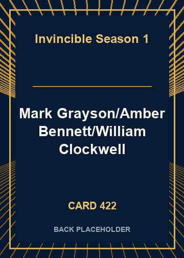 Mark Grayson/Amber Bennett/William Clockwell back card image