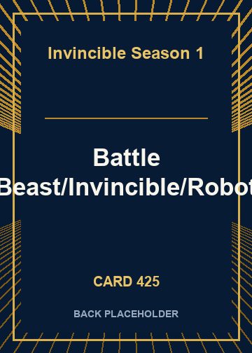 Battle Beast/Invincible/Robot back card image