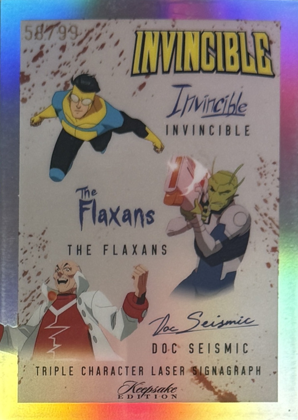 Invincible/The Flaxans/Doc Seismic card thumbnail