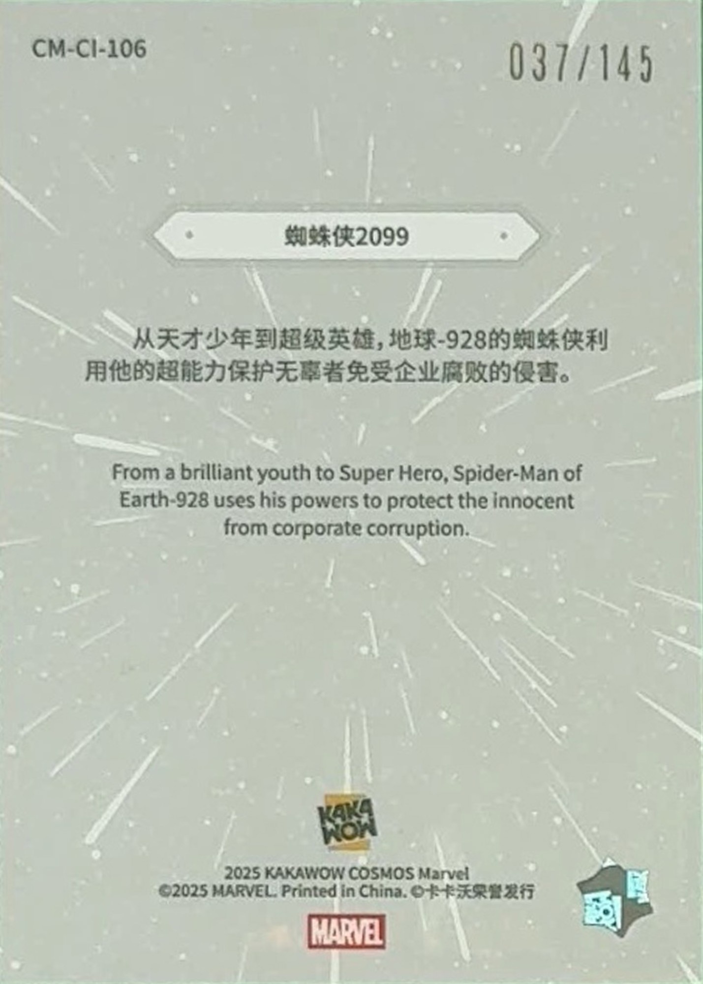 Spider-Man 2099 back card image