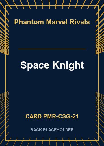 Space Knight back card image