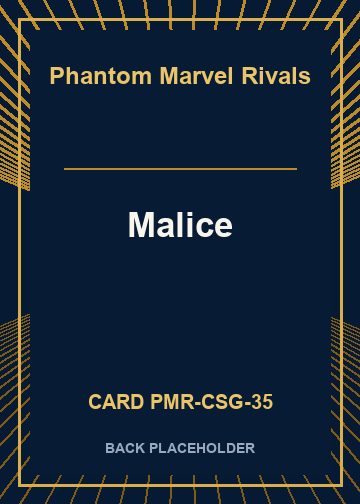 Malice back card image