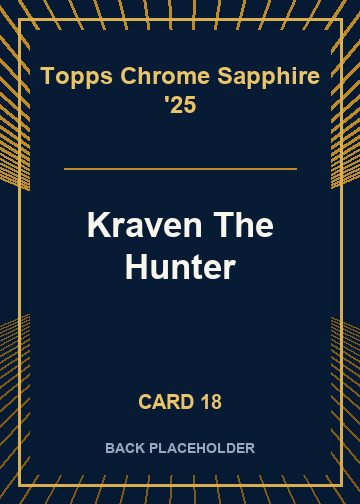 Kraven The Hunter back artwork