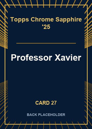 Professor Xavier back artwork