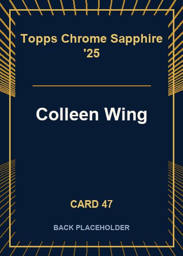 Colleen Wing back card image