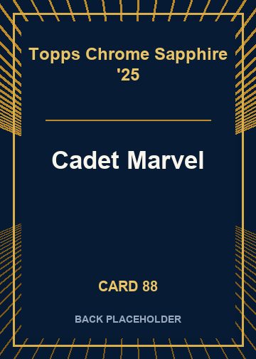 Cadet Marvel back card image