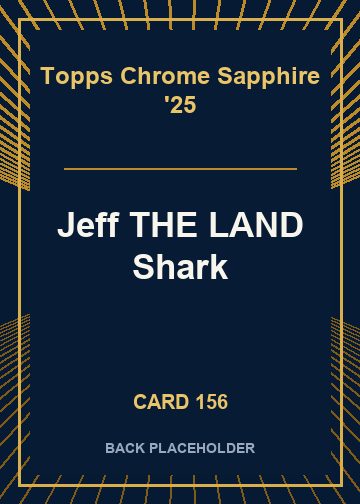Jeff THE LAND Shark back card image