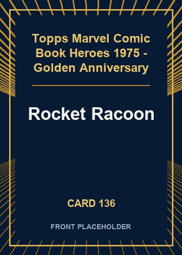 Rocket Racoon front card image
