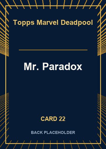 Mr. Paradox back artwork