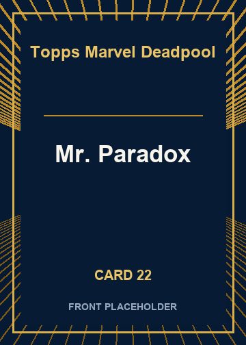 Mr. Paradox front artwork