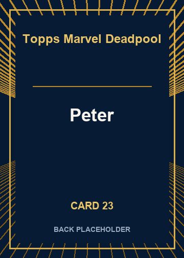 Peter back artwork