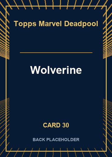 Wolverine back artwork