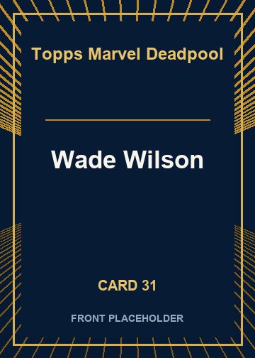Wade Wilson front artwork